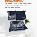 Totebag Bahan Jeans Custom Desain