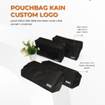 Pouchbag Kain Custom Logo: Souvenir Size Besar yang Elegan dan Profesional untuk Corporate Gift