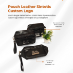 Pouch Leather Sintetis Custom Logo: Souvenir Premium dengan Finishing Silver atau Gold