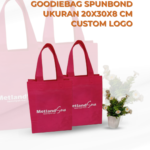 Goodiebag Spunbond Ukuran 20x30x8 cm Custom Logo: Souvenir Praktis untuk Berbagai Acara