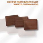 Dompet Kartu Leather Sintetis Custom Logo – Elegan, Praktis, dan Profesional 🖤