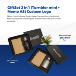 Giftset 2 in 1 Tumbler Mini + Memo Custom Logo: Paket Souvenir Praktis dan Berkesan