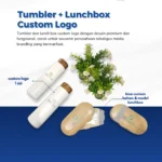 Tumbler + Lunchbox Custom Logo: Bundling Souvenir Premium & Fungsional untuk Branding Perusahaan!
