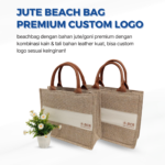 Jute Beach Bag Premium Custom Logo: Tas Jute Eksklusif untuk Merchandise Corporate