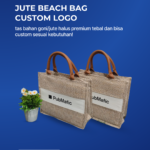 Jute Beach Bag Premium Custom Logo: Tas Jute Eksklusif untuk Merchandise Corporate