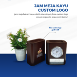 Jam Meja Kayu Custom Logo: Sentuhan Elegan untuk Meja Kerja ⏰🌿