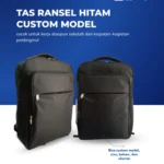 Tas Ransel Hitam Custom Model: Merchandise Premium untuk Branding Perusahaan