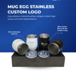 Mug Egg Stainless Custom Logo: Souvenir Minimalis & Modern untuk Branding Perusahaan Anda