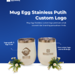 Mug Egg Stainless Putih Custom Logo: Merchandise Elegan untuk Branding Perusahaan