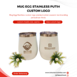 Mug Egg Stainless Putih Custom Logo: Merchandise Premium untuk Corporate Gift