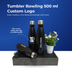 Tumbler Bowling 500 ml Custom Logo: Bentuk Unik, Branding Makin Menarik 🎳🥤