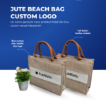 Jute Beach Bag Custom Logo: Tas Natural yang Menjadi Media Branding Berkelas