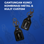 Sentuhan Klasik & Elegan: Gantungan Kunci Kombinasi Metal & Kulit Custom!
