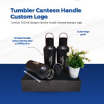 Tumbler Canteen Handle Custom Logo: Praktis Dibawa, Branding Ikut Berjalan 🥤🎒✨